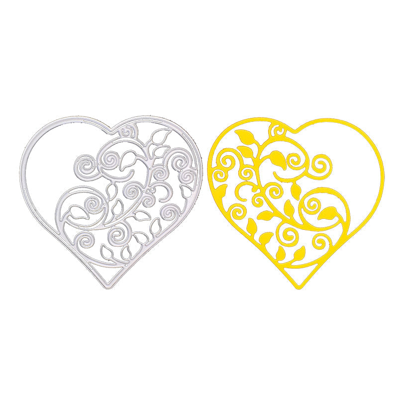Floral Heart Scrapbooking Cutting Die by Wizardi QJ38