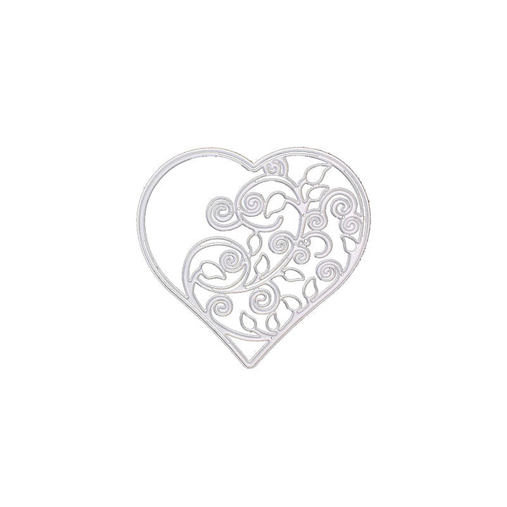 Floral Heart Scrapbooking Cutting Die by Wizardi QJ38
