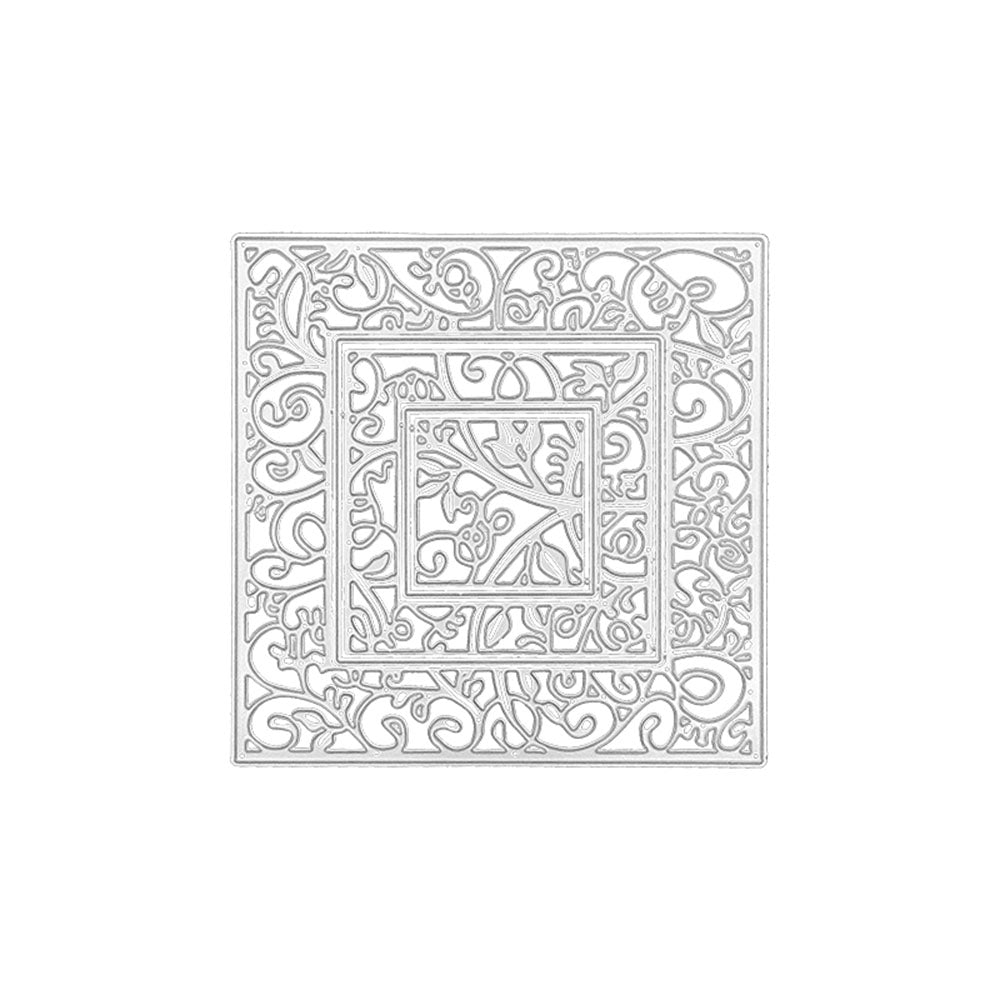 Ornamental Square Frame Scrapbooking Cutting Die by Wizardi QJ94