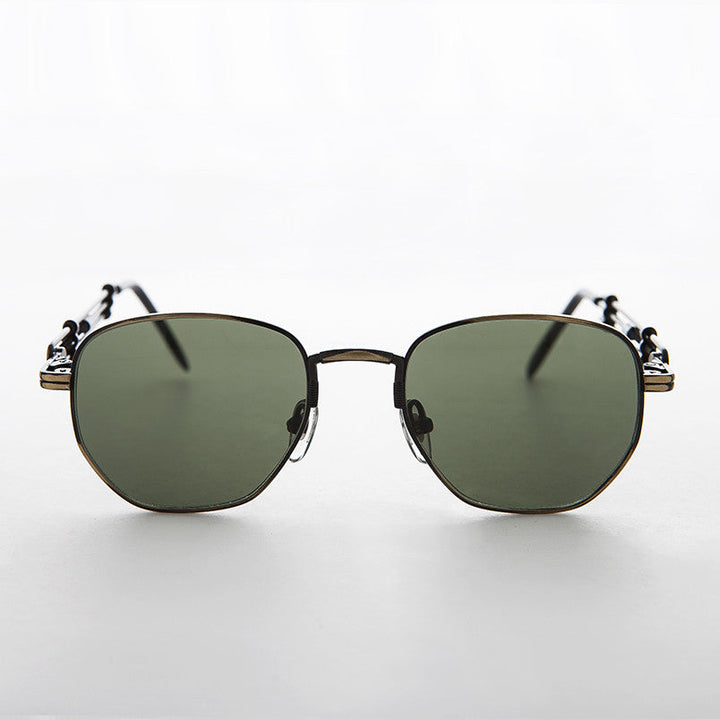 Square Vintage Sunglass with Industrial temples - Jagger