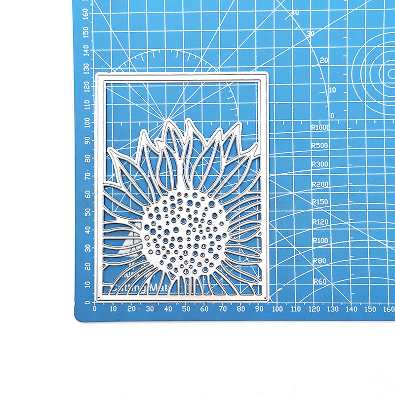 Sunflower Frame Scrapbooking Cutting Die by Wizardi QJ29