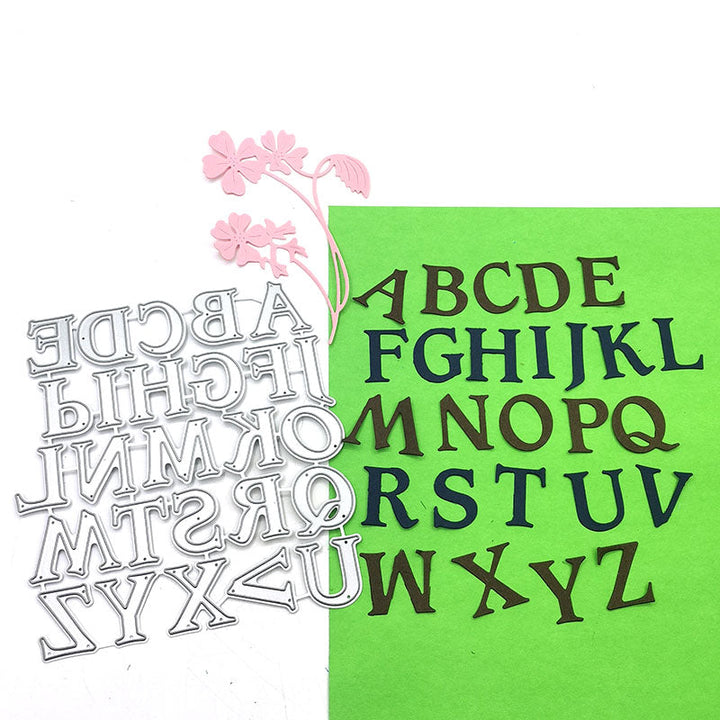 Uppercase Alphabet Scrapbooking Cutting Die by Wizardi QJ35