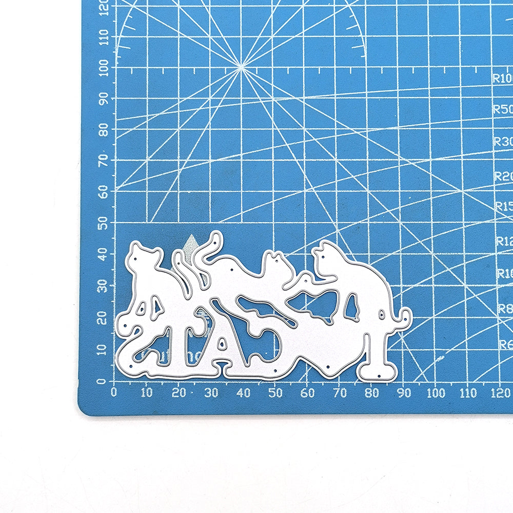 I Love Cats Scrapbooking Cutting Die by Wizardi QJ95