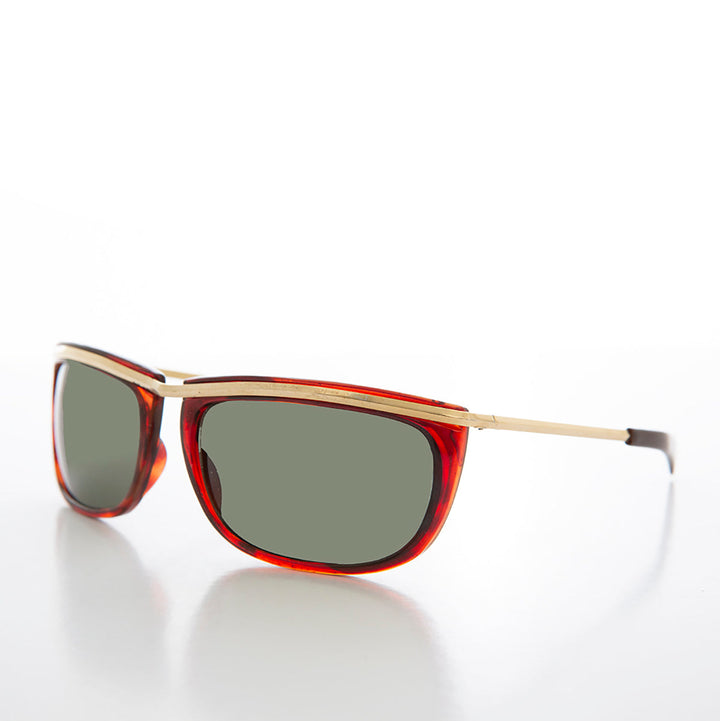 Sporty Gold Frame 90s Aviator Sunglass - Jenner