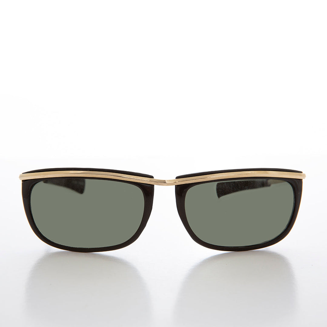 Sporty Gold Frame 90s Aviator Sunglass - Jenner