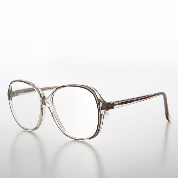 Clear Retro Reading Glasses with Color Accent - Jess
