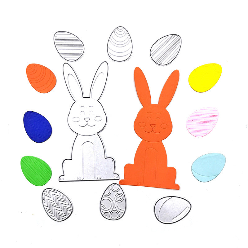 Easter Eggs Bunny Scrapbooking Cutting Die by Wizardi QJ115