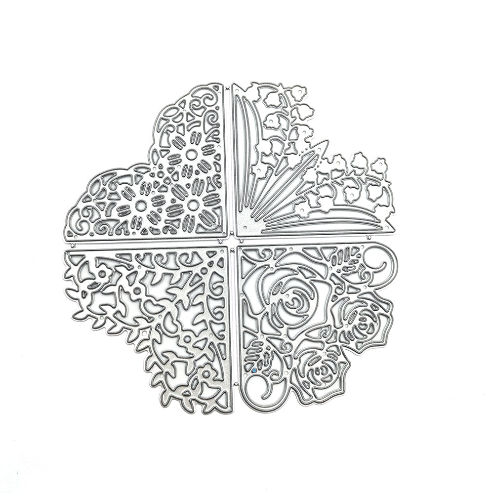 Floral Frame Scrapbooking Cutting Die by Wizardi QJ78