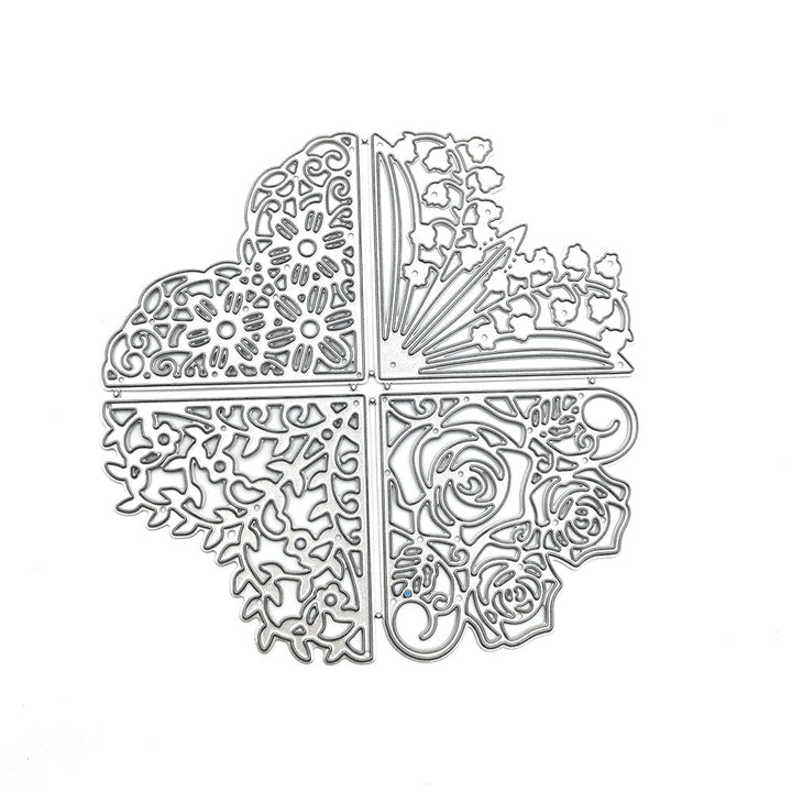 Floral Frame Scrapbooking Cutting Die by Wizardi QJ78