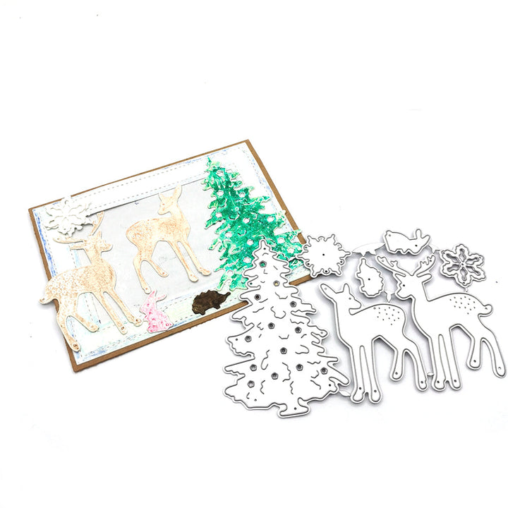 Winter Reindeer Scrapbooking Cutting Die by Wizardi QJ79