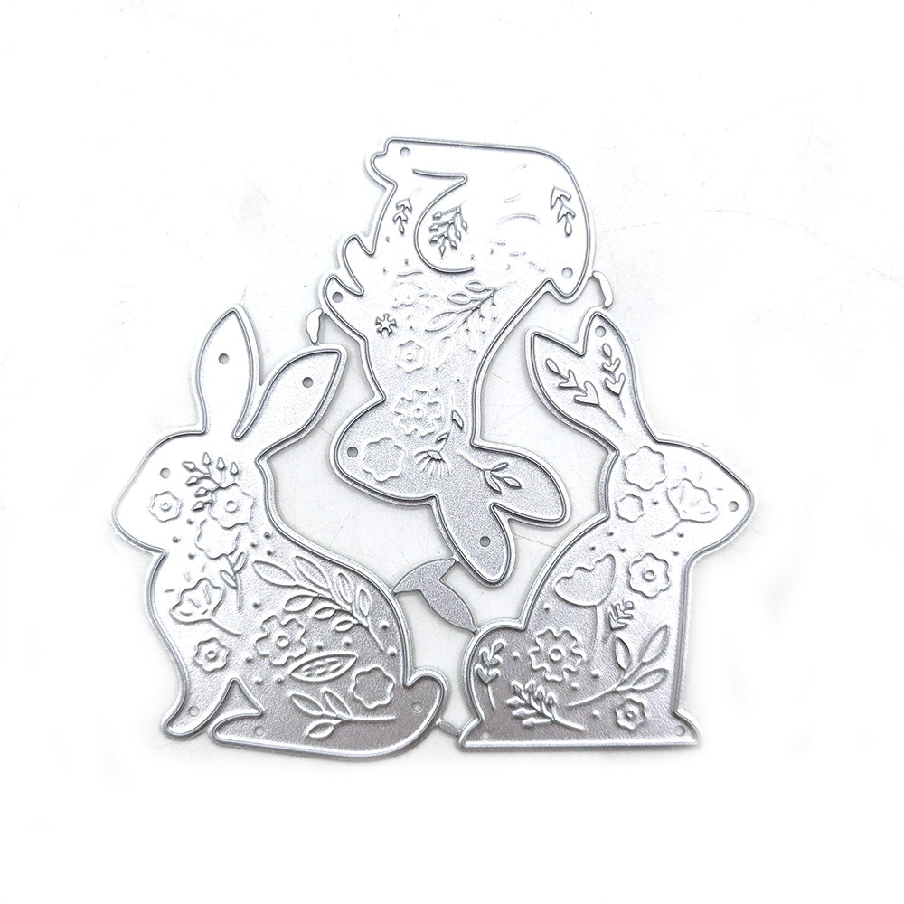 Rabbits Scrapbooking Cutting Die by Wizardi QJ39