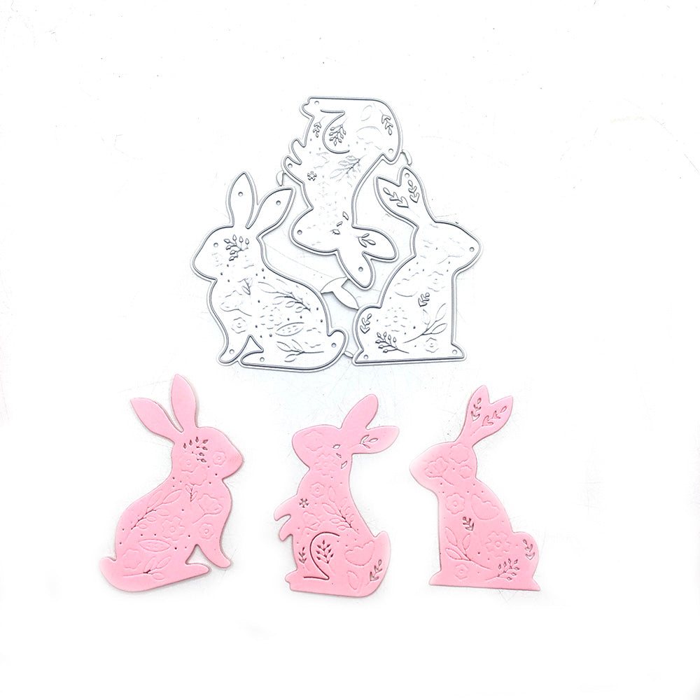 Rabbits Scrapbooking Cutting Die by Wizardi QJ39