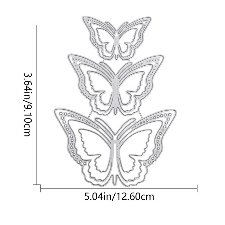 Butterflies Scrapbooking Cutting Die by Wizardi QJ103