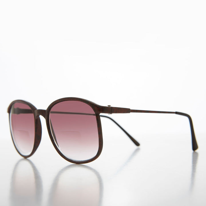 Round Retro Nerdy Bifocal Rose Lens Sunglass - Joss