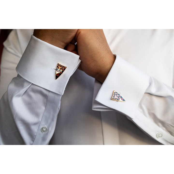 Mosaic Floor Triangle Cuff Links