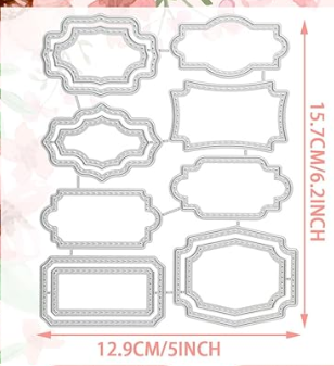Labels Scrapbooking Cutting Die by Wizardi QJ16