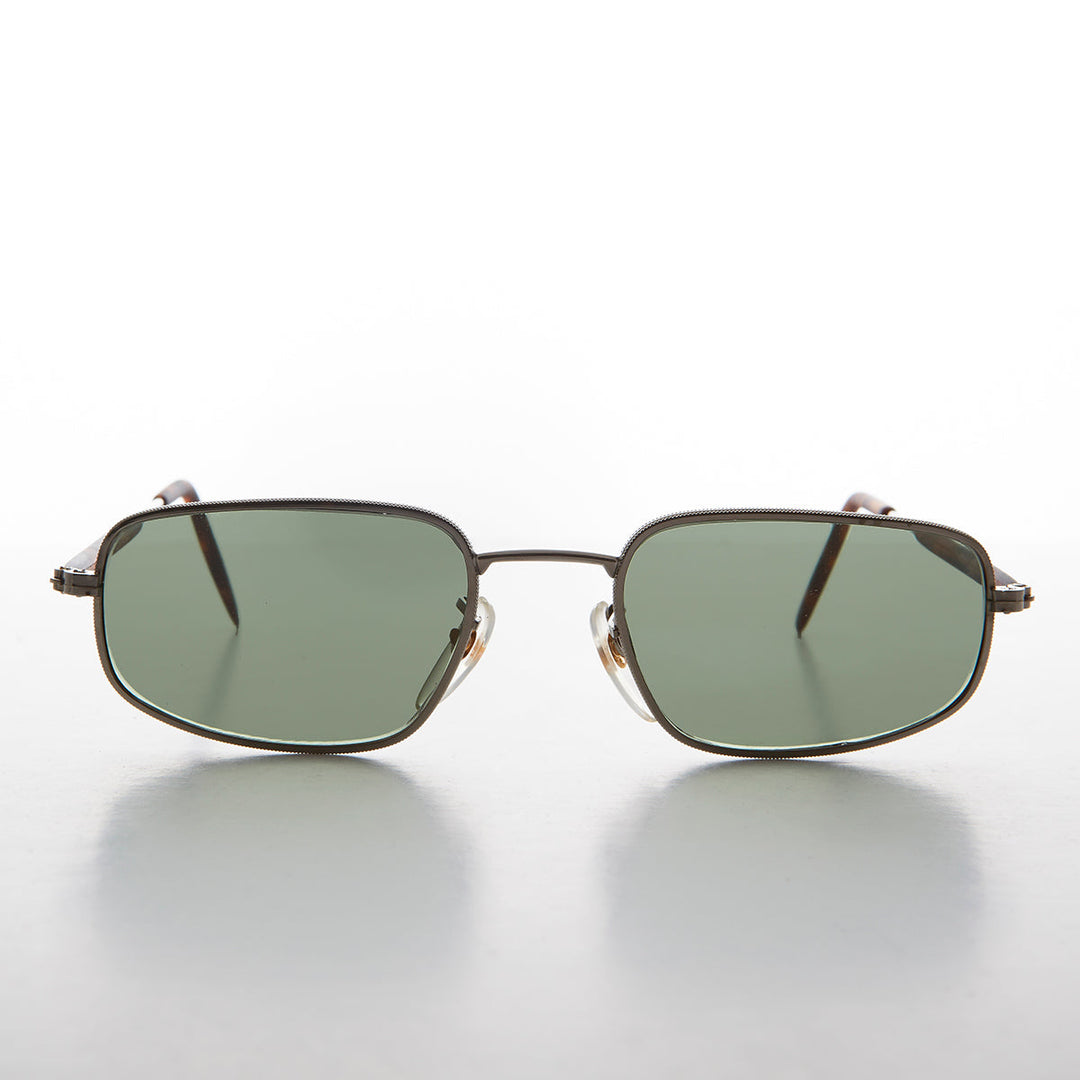 Rectangular Glass Lens Vintage Sunglass - Justin