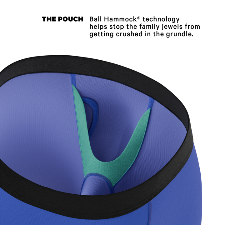 The Jackson | Blue Cowboy Shinesty x Diamond Cross Ranch Long Leg Ball Hammock® Pouch Underwear With Fly