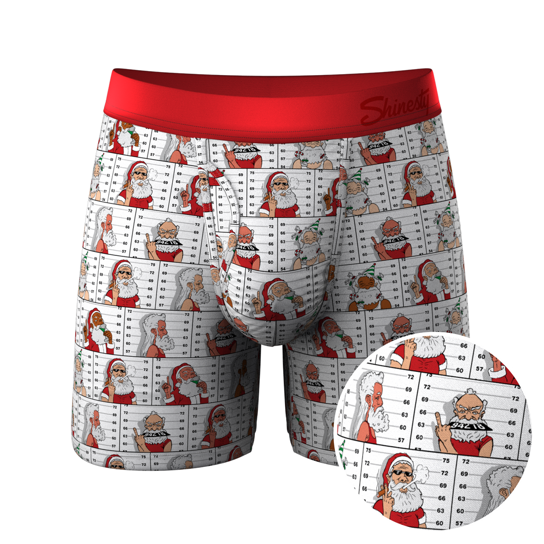 The Jailbird | Mugshot Santa Ball Hammock® Pouch Underwear With Fly