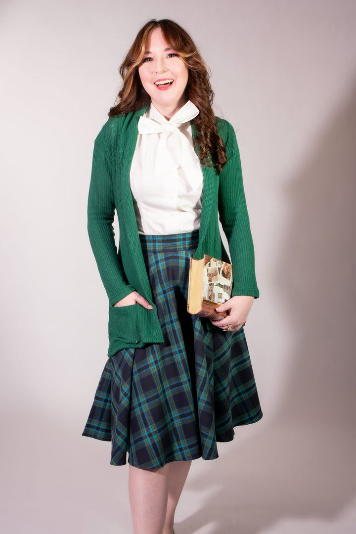 Haute Circle Skirt - Flannel, Blue & Teal Plaid