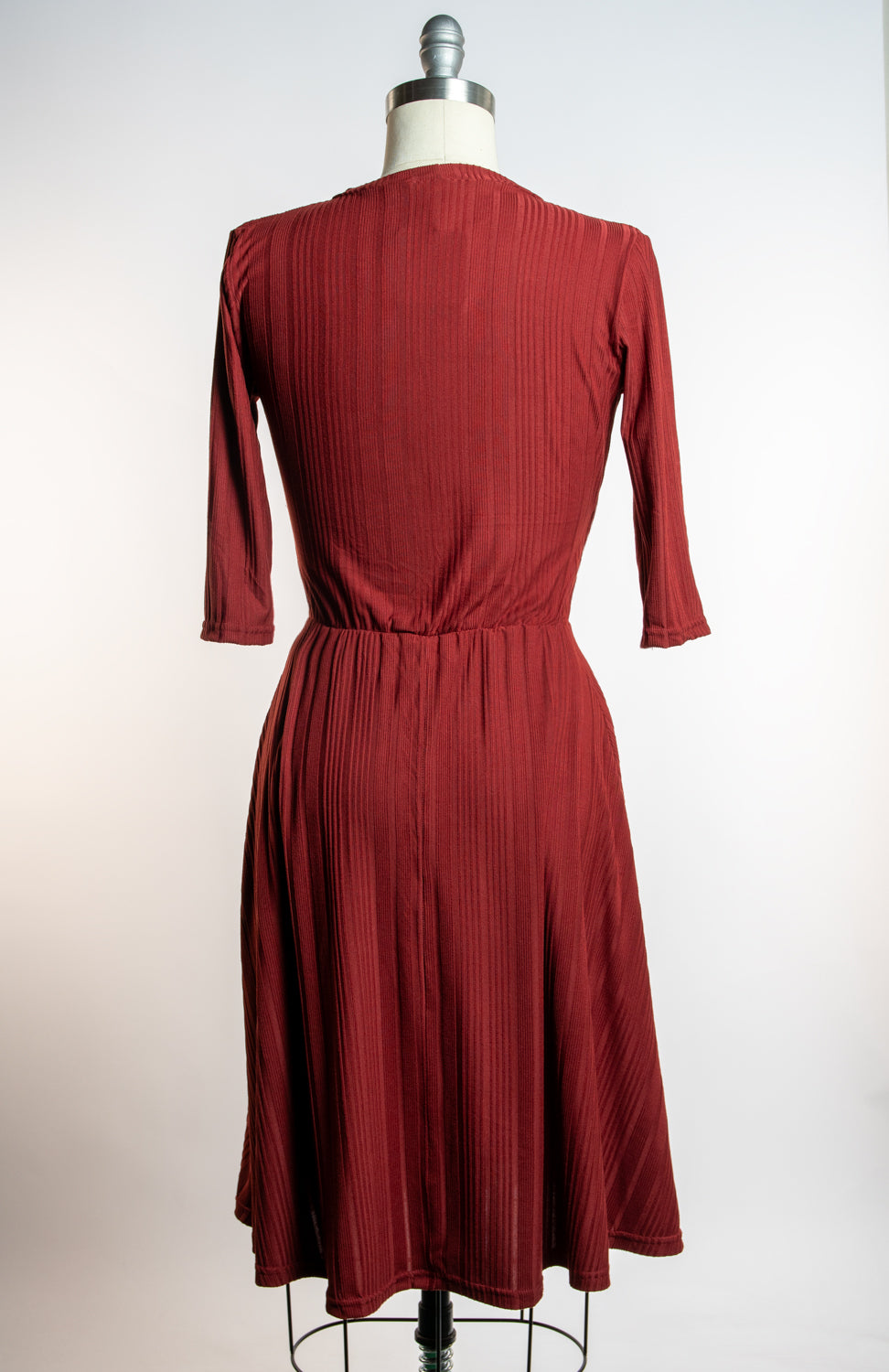 Joanie Knit Dress 3/4 Sleeve - Brick Rib Knit