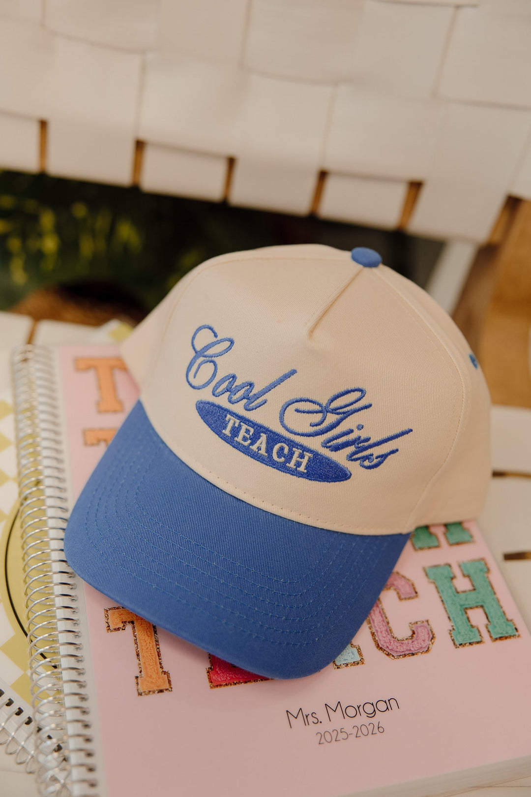 Cool Girls Teach - Periwinkle Vintage Trucker Hat
