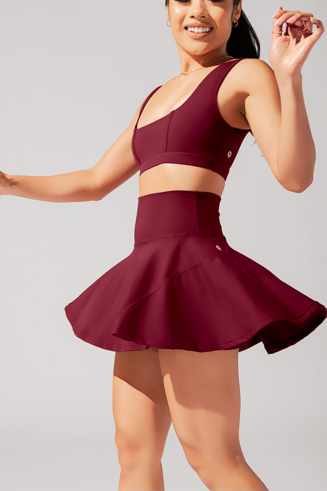 Twirl Skort - Crimson