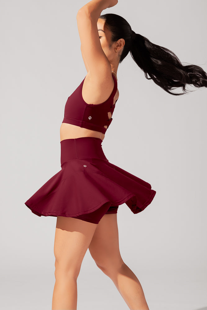 Twirl Skort - Crimson