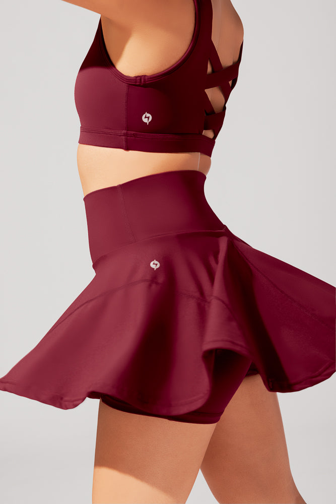 Twirl Skort - Crimson