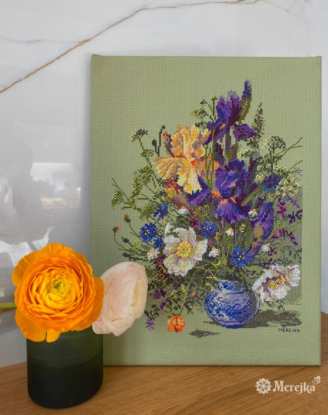 Irises and Wildflowers K-249 Counted Cross-Stitch Kit