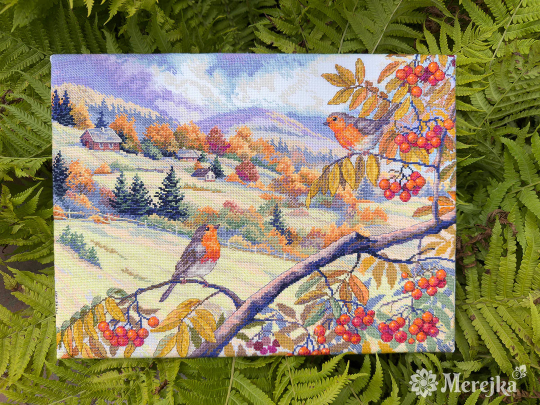 Hills Laced with Gold Counted Cross Stitch Kit by Merejka K-274