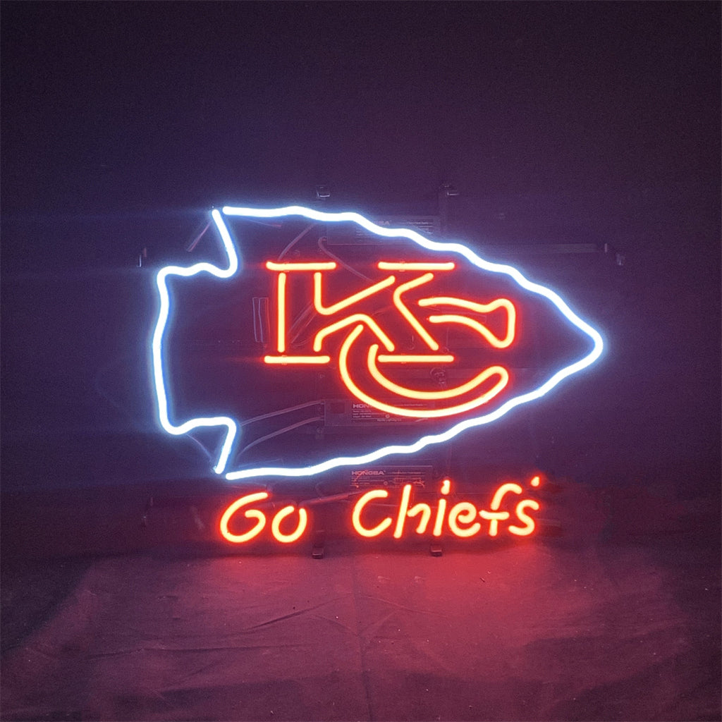 KC Kansas City Go Chiefs Sport Logo Neon Signs Light
