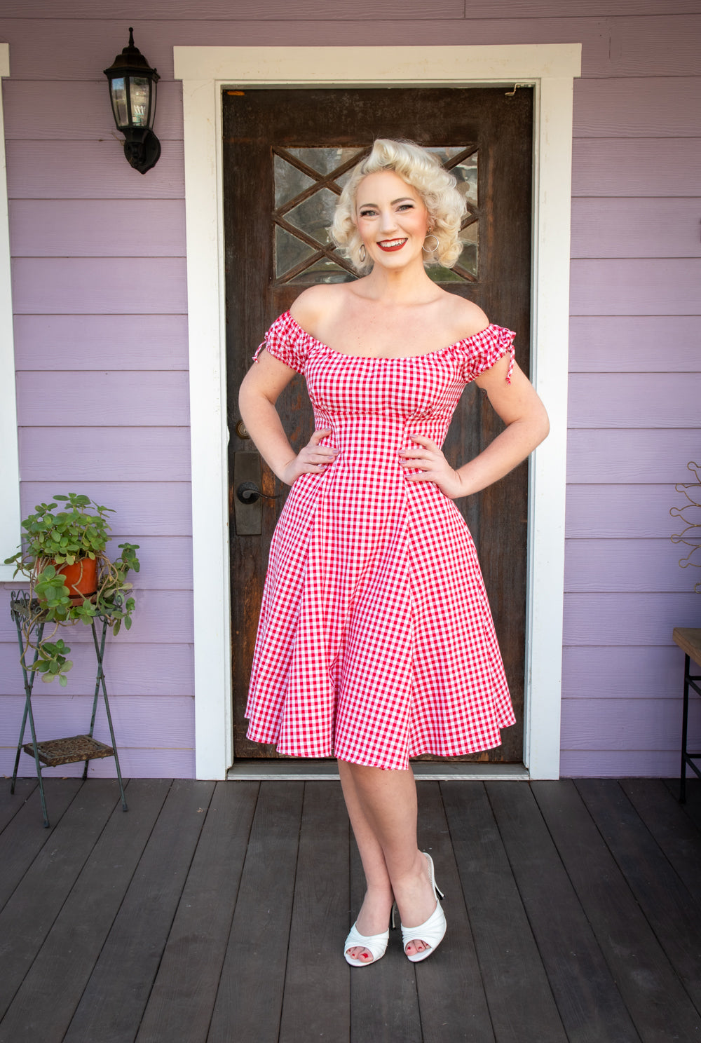 Hilda Dress - Red Gingham