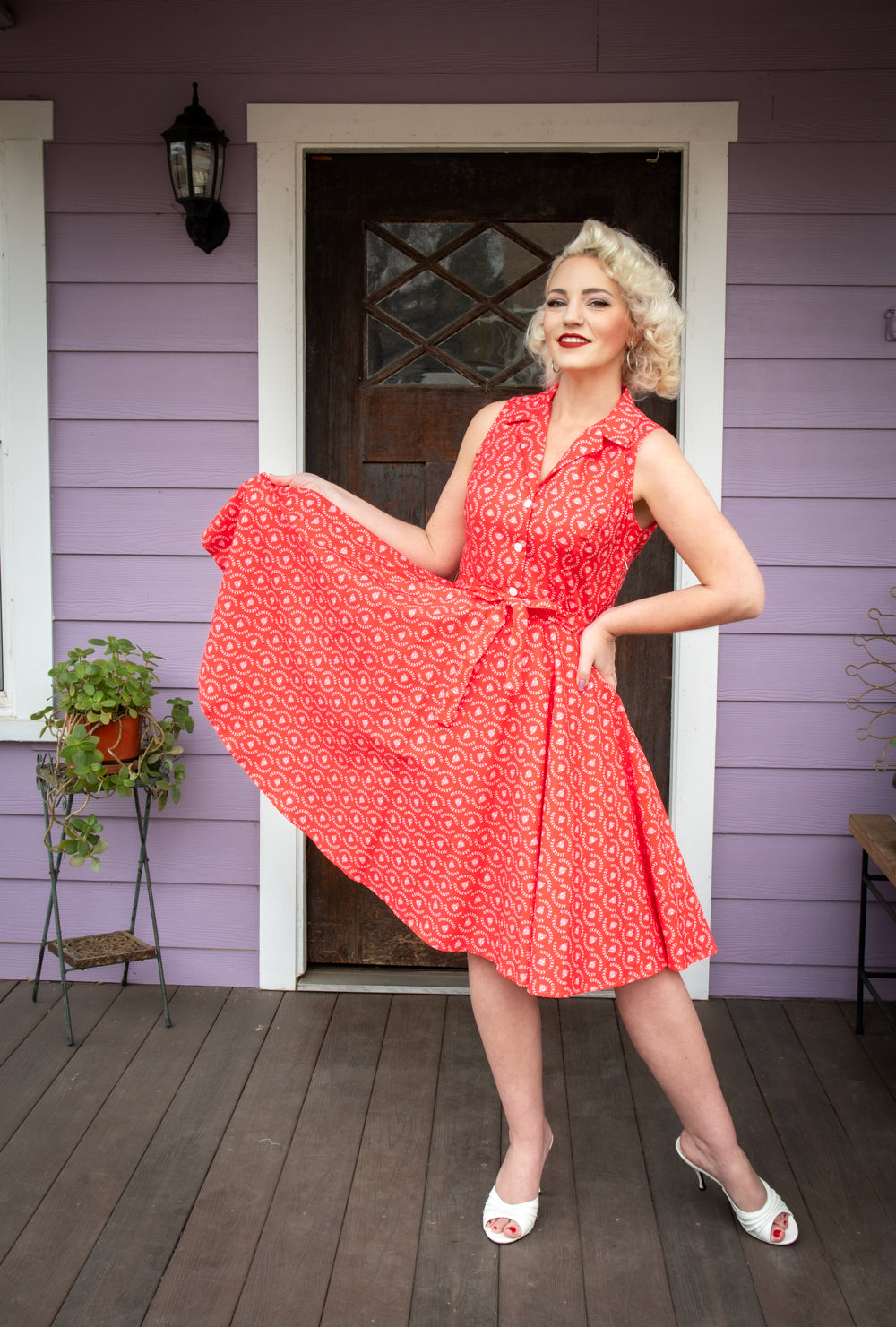 Staci Dress- Laurel & Bees, Cherry Red *sale