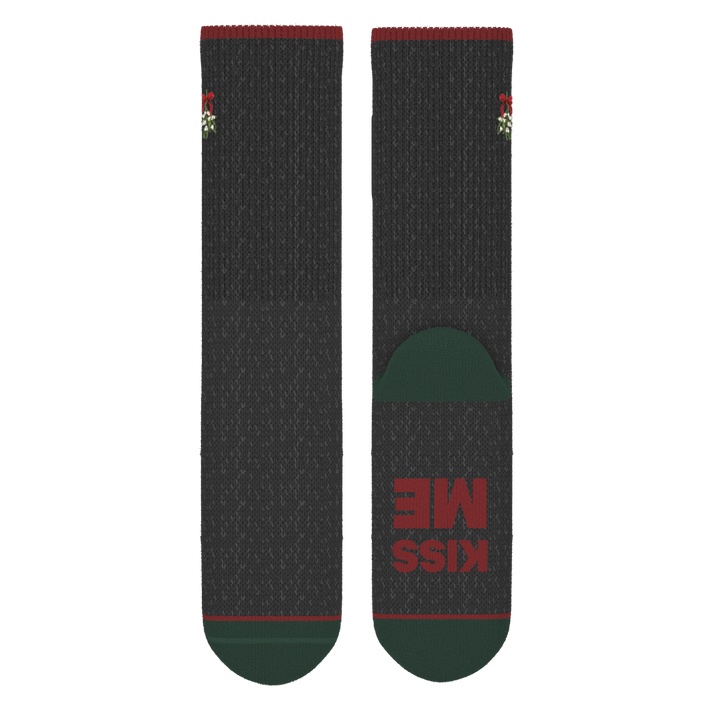 The Kiss Me There | Mistletoe Heel Hammock™ Crew Socks