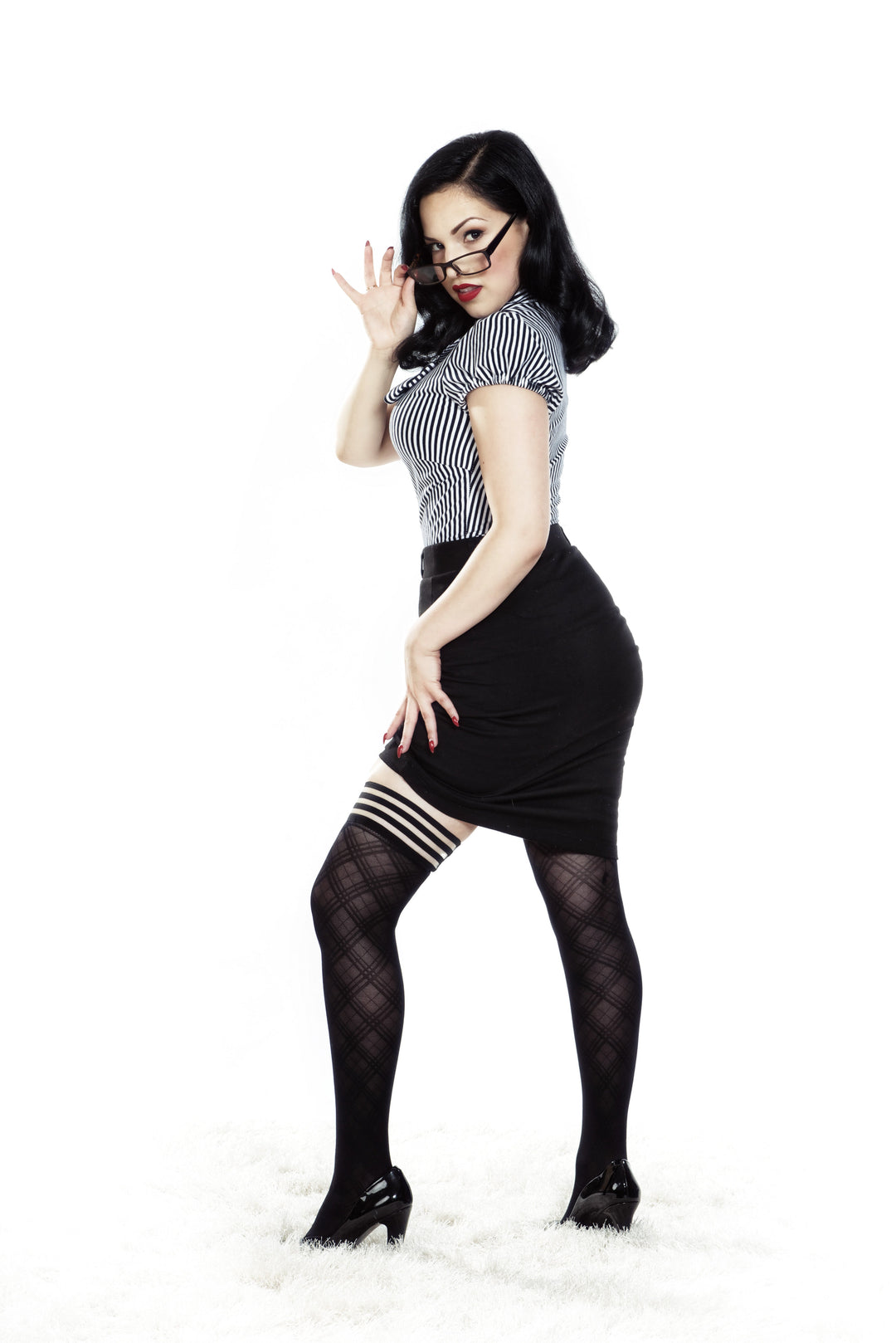 Tiffany: It Doesn't Have to Glitter to be a Diamond. Petite to Plus Size Thigh Highs