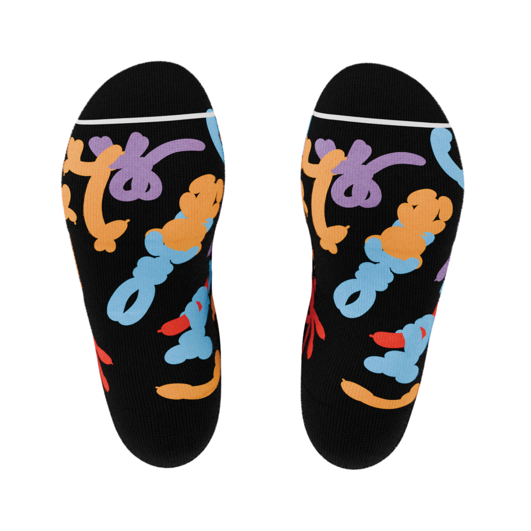 The Knot Tonights | Balloon Animal Heel Hammock™ Ankle Socks