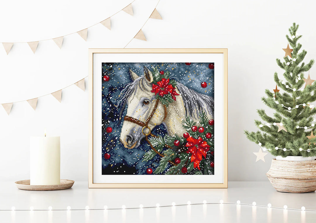 Winter Horse Counted Cross Stitch Kit by Letistitch L9955