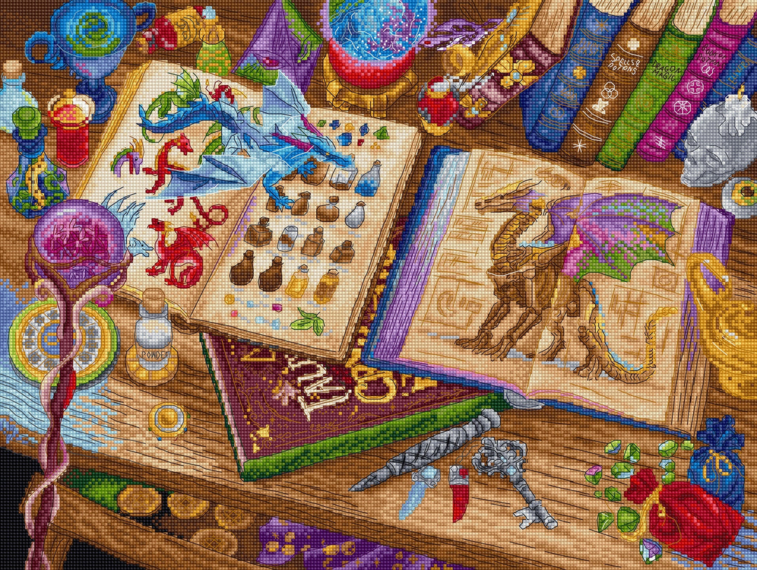 Dragon Studies Counted Cross Stitch Kit by Letistitch L9965