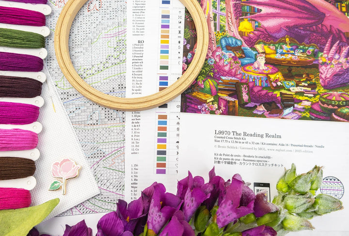The Reading Realm Counted Cross Stitch Kit by Letistitch L9970