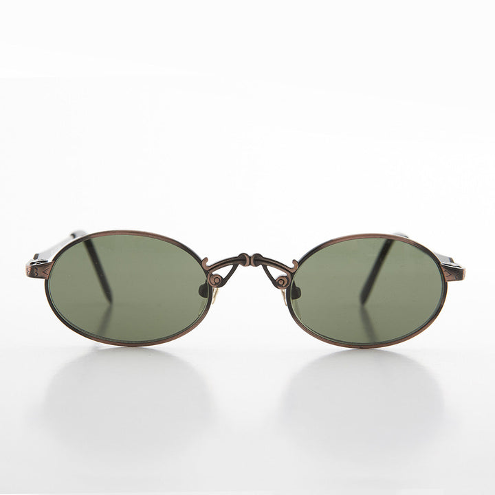 Small Oval Victorian Steampunk 90s Sunglass - Leon 1