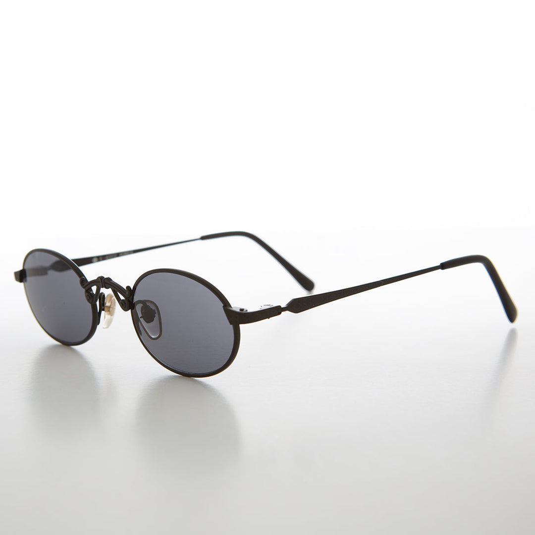 Small Oval Victorian Steampunk 90s Sunglass - Leon