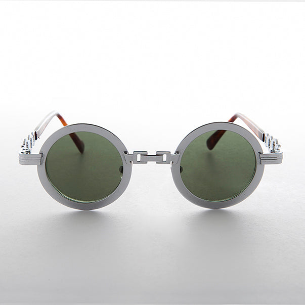 Round Vintage Sunglass with Chain Bridge - Link