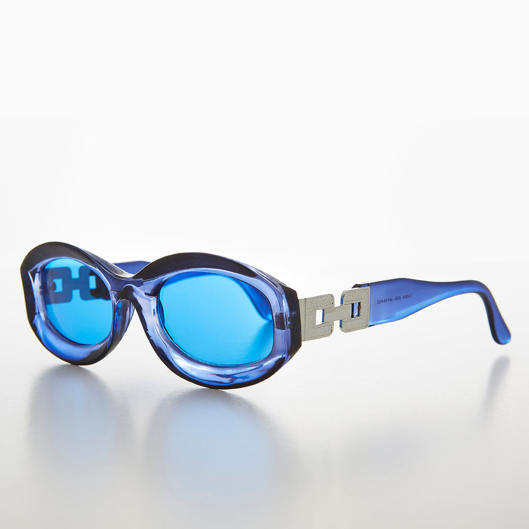 Thick Wide Frame with Chain Link Temples - Lyric