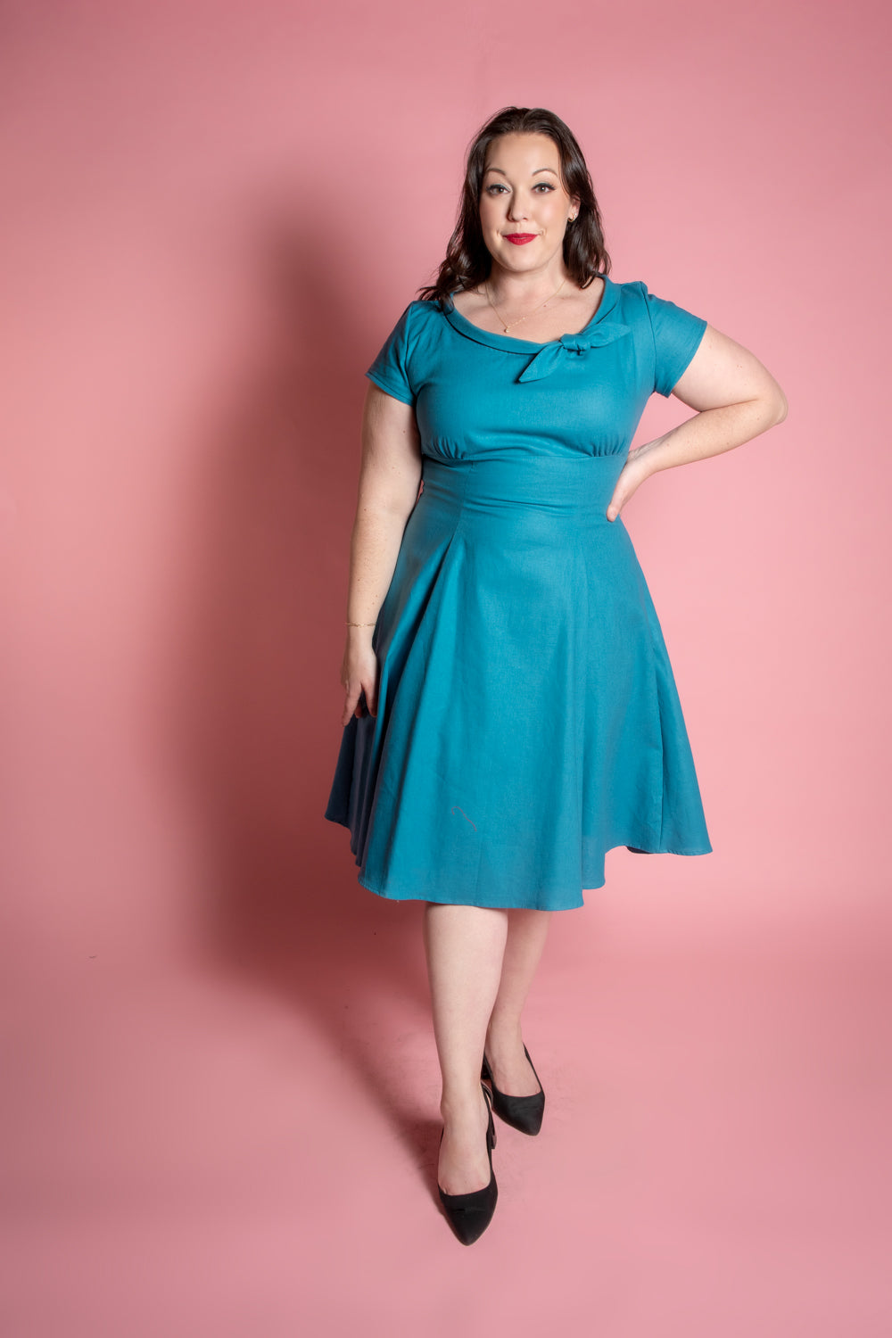 Beverly Dress- Lynette, Ocean