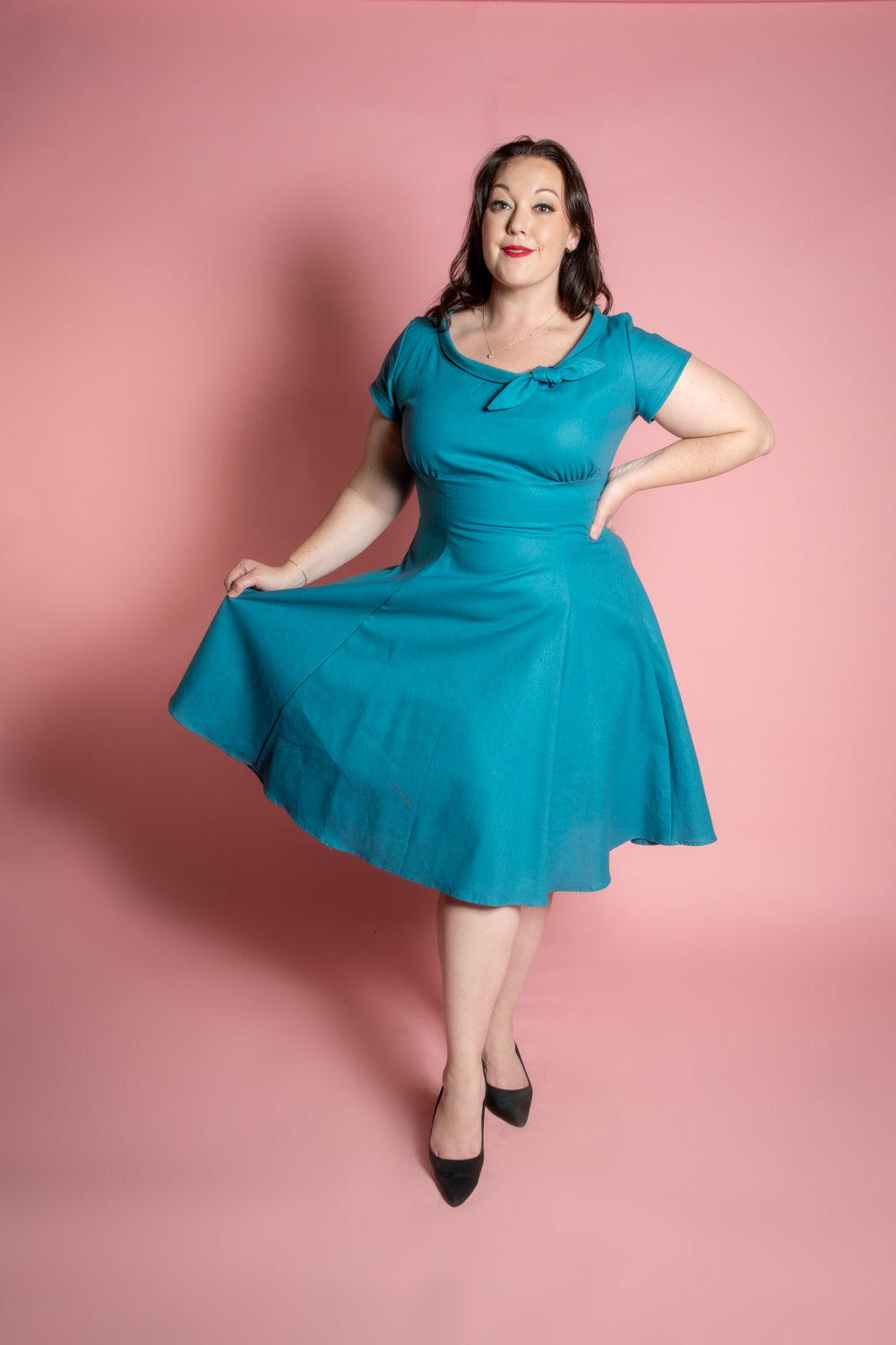 Beverly Dress- Lynette, Ocean