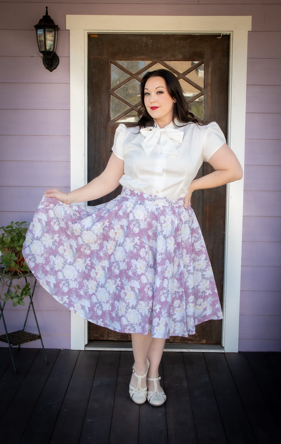 Circle Skirt - Huntington Gardens, Mauve