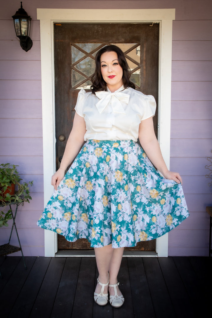 Circle Skirt - Huntington Gardens, Teal *sale