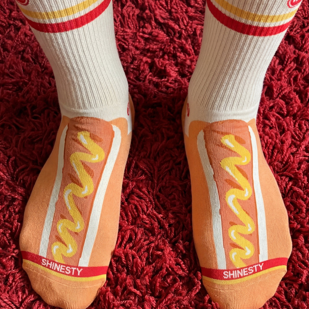 The Dog On Dog | Shinesty x Wienerschnitzel Heel Hammock™ Crew Socks