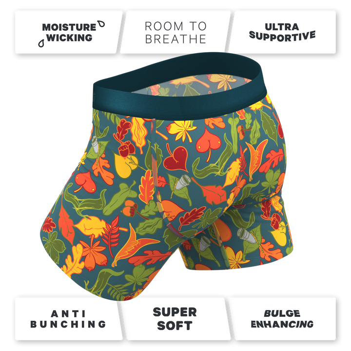 The Leaf Peeps | Naughty Leaves Ball Hammock® Pouch Underwear With Fly